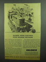 1943 Baldwin Diesel-Electric Switching Locomotives Ad - £14.54 GBP