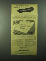 1943 Pennsylvania Department of Commerce Ad - Taxes - £14.76 GBP