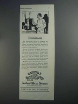 1927 Gargoyle Leather Oils and Greases Ad - Imitation - £14.55 GBP
