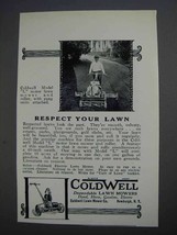 1927 Coldwell Model L Lawn Mower Ad - Respect Lawn - £14.57 GBP