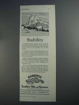 1927 Gargoyle Leather Oils and Greases Ad - Stability - £14.53 GBP