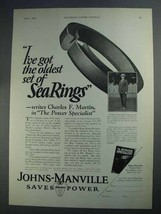 1927 Johns-Manville Sea Ring Packing Ad - Oldest Set - £14.78 GBP