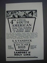 1927 Lamport &amp; Holt Line Ad - South American Cruise - £14.45 GBP
