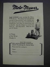 1927 Moto-Mower Lawn Mower Ad - A Twist of the Wrist - £14.61 GBP
