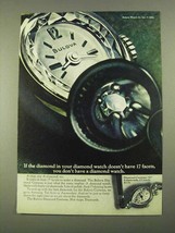 1968 Bulova Diamond Contessa G Watch Ad - 17 Facets - £14.46 GBP