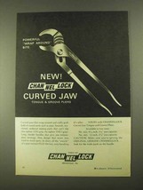 1968 Channellock Curved Jaw Tongue &amp; Groove Pliers Ad - £14.78 GBP