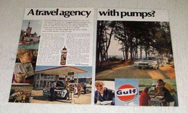 1968 Gulf Gasoline Ad - A Travel Agency With Pumps? - $18.49
