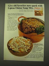 1968 Lipton Onion Soup Mix Ad - California Coleslaw - £14.53 GBP