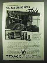 1937 Texaco Algol and Ursa Oils Ad - You Can Depend On - $18.49