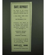 1939 Barclays Bank Ad - Safe Deposit - £14.78 GBP