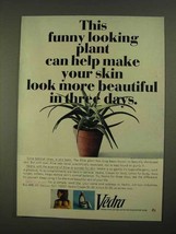 1968 Vedra Cream and Lotion Ad - Funny Looking Plant - £14.50 GBP