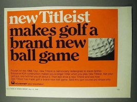 1969 Acushnet Titleist K2A Golf Ball Ad - New Ball Game - £14.46 GBP