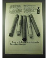 1969 Bering Cigars Ad - Some of The Lengths We Go To - $18.49