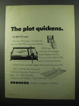 1969 Calcomp Model 718 Flatbed Plotter Ad - Quickens - £14.55 GBP