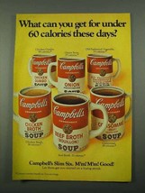 1969 Campbell's Soup Ad - Under 60 Calories These Days - $18.49