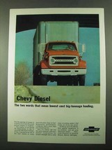 1969 Chevrolet Series 70 Truck Ad - Chevy Diesel - $18.49