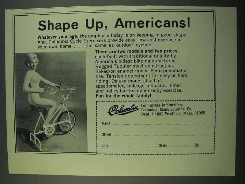 1969 Columbia Cycle Exercisers Ad - Shape Up - $18.49