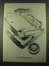 1969 Fiat 124 Spider Car Ad - $3240 - $18.49