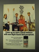 1969 Gillette Right Guard Anti-Perspirant Ad - Cover Up - $18.49