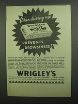 1939 Wrigley&#39;s P.K. Chewing Gum Ad - When Driving - £14.44 GBP