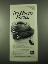 1969 Kodak Carousel 850 Projector Ad - No Hocus Focus - $18.49