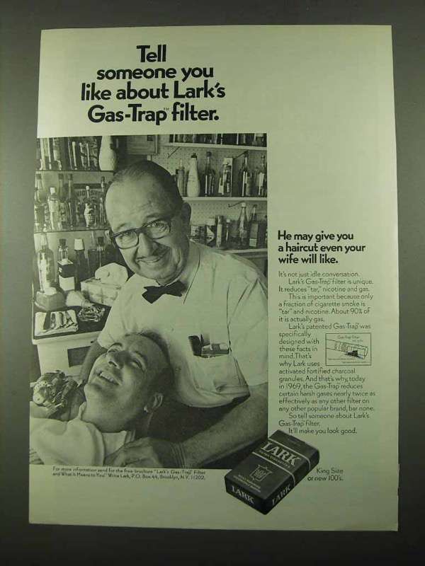 Primary image for 1969 Lark Cigarettes Ad - Tell Someone About Filter