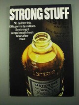 1969 Listerine Antiseptic Ad - Strong Stuff - $18.49