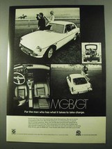 1969 MG MGB/GT Car Ad - What It Takes To Take Charge - £14.50 GBP