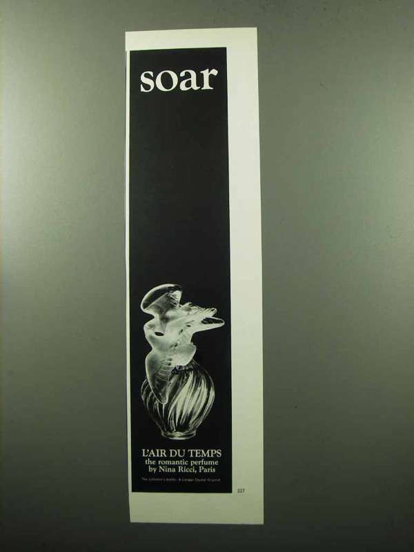 1969 Nina Ricci L'Air du Temps Perfume Ad - Soar - £14.45 GBP