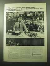 1969 Pitney-Bowes Touchmatic Postage Meter Machine Ad - Florists - £14.45 GBP