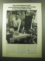 1969 Pitney-Bowes Postage Meter Ad - Herb Edelman - $18.49