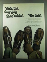 1969 Sears Shoes Ad - Kick The Shy-Guy Habit - $18.49