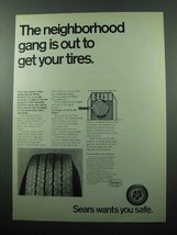 1969 Sears Wide Guard Tire Ad - The Neighborhood Gang - $18.49