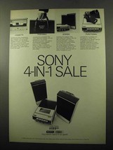 1969 Sony Model 124-CS Stereo Cassette-Corder Ad - $18.49