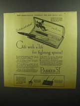 1942 Parker 51 Pen and Pencil Set Ad - Gift With Lift - £14.56 GBP