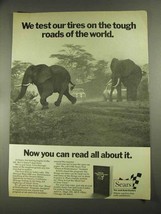 1972 Sears Tires Ad - Test on the Tough Roads - $18.49