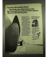 1972 Sears Steel-Belted Radial Tire Ad - £14.54 GBP