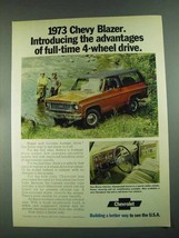 1973 Chevrolet Blazer Ad - Introducing Advantages - £13.82 GBP