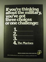 1974 U.S. Marines Ad - You&#39;ve Got Choices - £14.78 GBP