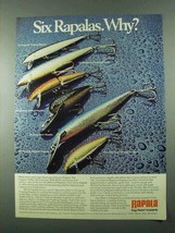 1975 Rapala Fishing Lure Ad - Floating, Magnum, Jointed - £14.72 GBP