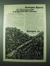 1975 Remington 870 Shotgun Ad - Last a Lifetime - $18.49
