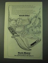 1975 Schrade Uncle Henry Knives Ad - Anyone Can Lose - £14.87 GBP