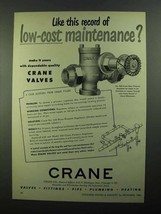 1950 Crane No. 960 Brass Pressure Regulator Ad - £14.78 GBP