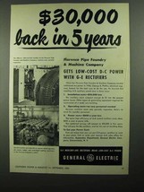 1950 General Electric Rectifiers Ad - $30,000 Back in 5 - $18.49