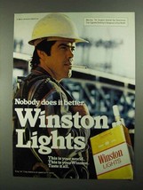 1981 Winston Lights Cigarettes Ad - Does it Better - £14.55 GBP