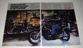 1985 Kawasaki Vulcan Motorcycle Ad - Taking To Limit - $18.49