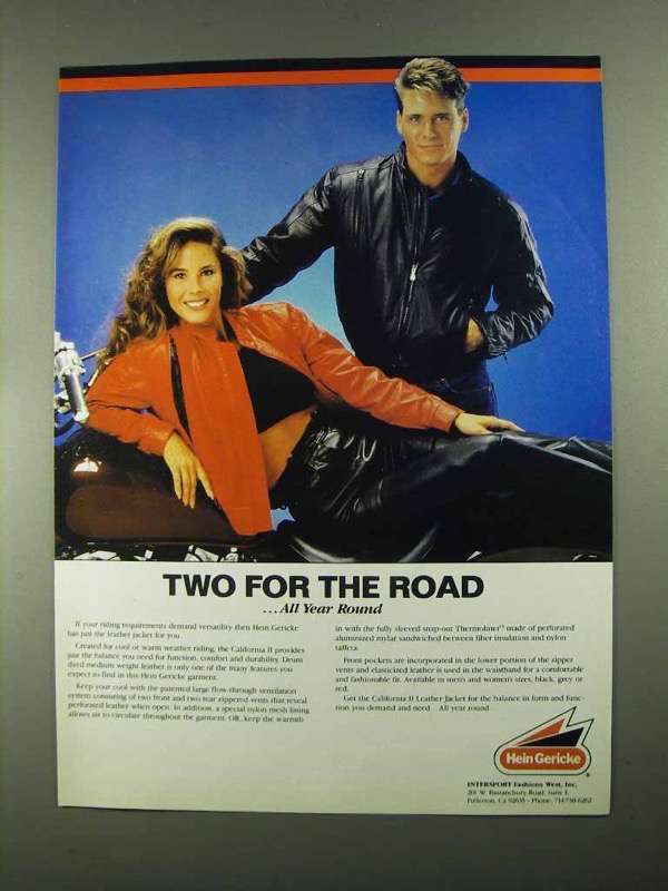 Primary image for 1988 Hein Gericke California II Leather Jacket Ad