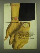 1968 Bulova Christian Dior Watches Ad - Discovers Wrist - £14.46 GBP