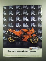 1990 Suzuki Katana 600 Motorcycle Ad - It Screams - $18.49