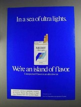 1991 Merit Ultra Lights Cigarettes Ad - In a Sea - £14.87 GBP